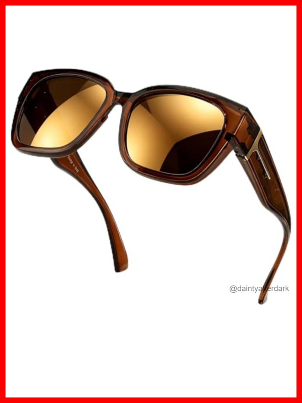 SIPHEW Fit Over Glasses Polarized Mirrored Sunglasses Oversized Square UV